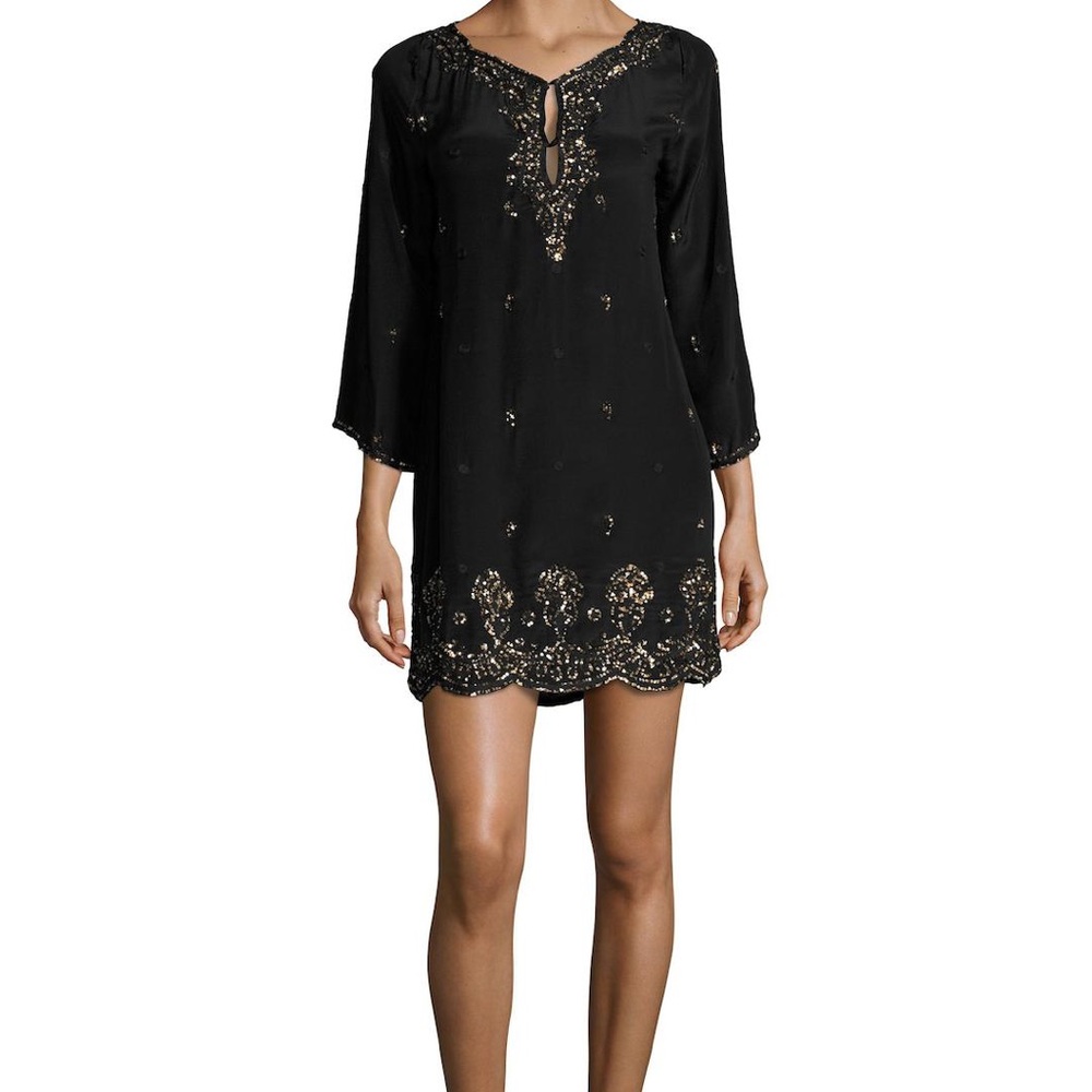 Calypso St Barth black sequin tunic